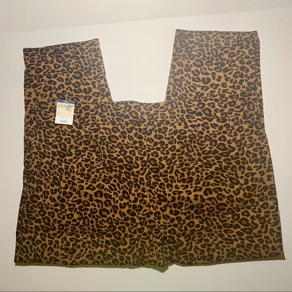 Terra & Sky Pants - Terra & Sky legging sz 3X leopard print high rise